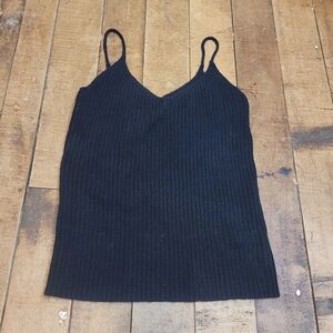 American Eagle Black Ribbed Women's Top